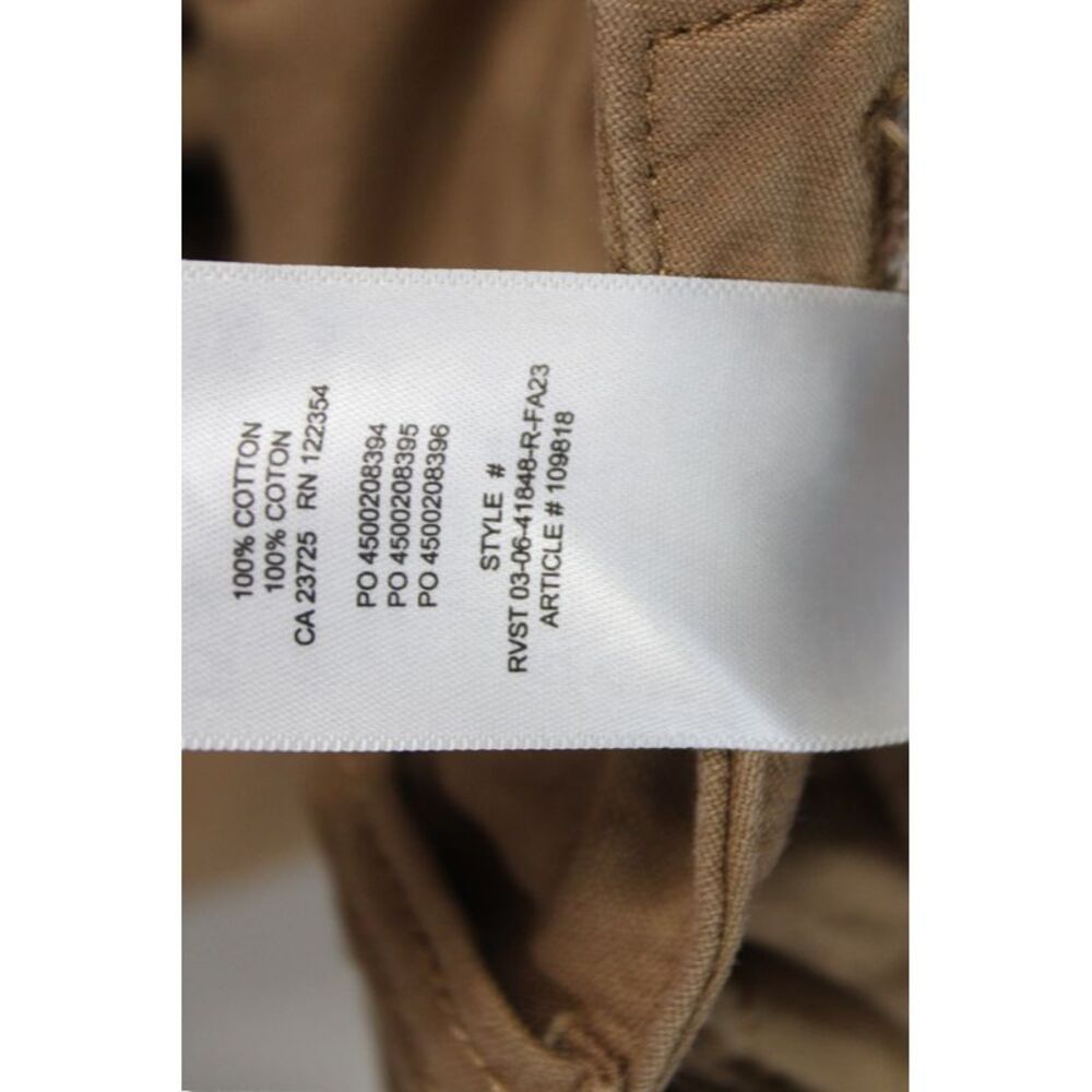 TNA Womens Cargo Pants Brown 100% Cotton Button Inseam 30 Military Size 4 - Picture 5 of 7